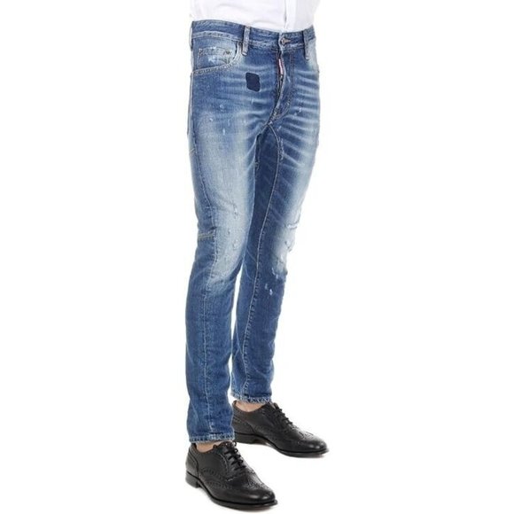 DSQUARED2 Mens Tidy Biker Jeans IT48 W34 Denim S71LA0892S30309470 NWT - Picture 2 of 16